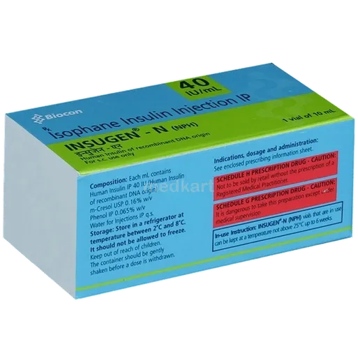 insugen n 40iu vial 10 ml